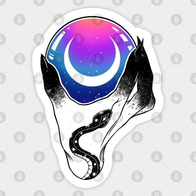 Crystal Ball Sticker by OccultOmaStore